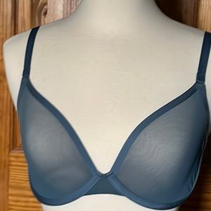 CUUP The Plunge Mesh Bra in Sea, 32DD/E